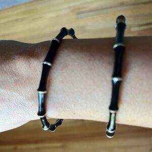 Two black bracelets